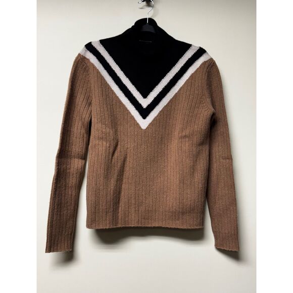 CAROLINE CONSTAS Emersyn Funnelneck 100% Wool Sweater, Sz S - Picture 4 of 11